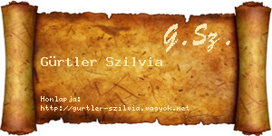 Gürtler Szilvia névjegykártya