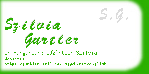 szilvia gurtler business card